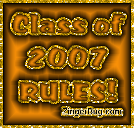 Click to get the codes for this image. Pumpkin Satin Class Of 2007, Class Of 2007 Free glitter graphic image designed for posting on Facebook, Twitter or any forum or blog.
