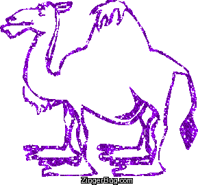 Click to get the codes for this image. Purple Glitter Camel, Animals  Horses  Hooved Creatures, Animals Free Image, Glitter Graphic, Greeting or Meme for Facebook, Twitter or any forum or blog.