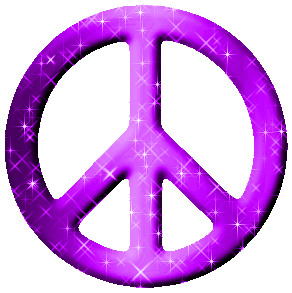 Click to get the codes for this image. Purple Glittered Peace Sign, Peace Signs Free Image, Glitter Graphic, Greeting or Meme.