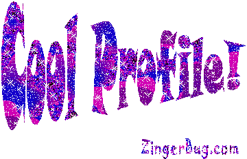 Click to get the codes for this image. Purple Glitter Text: Cool Profile!, Cool Page Free Image, Glitter Graphic, Greeting or Meme for any forum, website or blog.