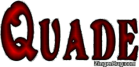 Click to get the codes for this image. Quade Red Glitter Name, Guy Names Free Image Glitter Graphic for Facebook, Twitter or any blog