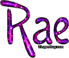 Click to get the codes for this image. Rae Pink Purple Glitter Name, Girl Names Free Image Glitter Graphic for Facebook, Twitter or any blog.
