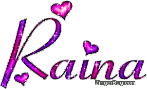 Click to get the codes for this image. Raina Pink And Purple Glitter Name, Girl Names Free Image Glitter Graphic for Facebook, Twitter or any blog.
