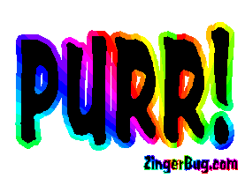 Click to get the codes for this image. Rainbow Purr Growing Text, Animals  Cats Free Image, Glitter Graphic, Greeting or Meme for Facebook, Twitter or any forum or blog.