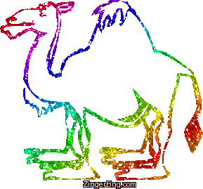 Click to get the codes for this image. Rainbow Glitter Camel, Animals  Horses  Hooved Creatures, Animals Free Image, Glitter Graphic, Greeting or Meme for Facebook, Twitter or any forum or blog.