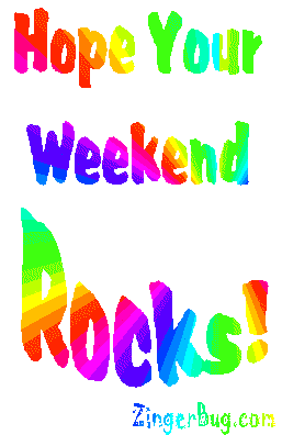 Click to get the codes for this image. Rainbow Glitter Text: Hope Your Weekend Rocks, Have a Great Weekend Free Image, Glitter Graphic, Greeting or Meme for any Facebook, Twitter or any blog.