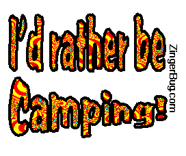 Click to get the codes for this image. I'd Rather Be Camping Glitter Text, Id Rather Be Free Image, Glitter Graphic, Greeting or Meme for Facebook, Twitter or any blog.
