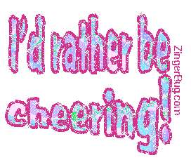 Click to get the codes for this image. I'd Rather Be Cheering Glitter Text, Girly Stuff, Id Rather Be Free Image, Glitter Graphic, Greeting or Meme for Facebook, Twitter or any blog.