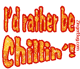 Click to get the codes for this image. I'd Rather Be Chillin' Glitter Text, Id Rather Be, Chill Free Image, Glitter Graphic, Greeting or Meme for Facebook, Twitter or any forum or blog.