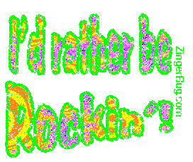 Click to get the codes for this image. I'd Rather Be Rockin' Glitter Text, Music Comments, Id Rather Be Free Image, Glitter Graphic, Greeting or Meme for Facebook, Twitter or any blog.