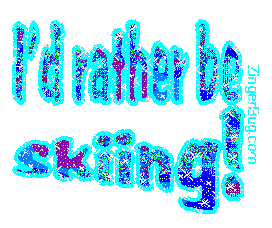 Click to get the codes for this image. I'd Rather Be Skiiing Glitter Text, Sports, Id Rather Be Free Image, Glitter Graphic, Greeting or Meme for Facebook, Twitter or any blog.