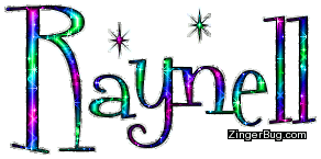 Click to get the codes for this image. Raynell Multi Colored Glitter Name With Stars, Girl Names Free Image Glitter Graphic for Facebook, Twitter or any blog.
