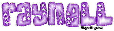 Click to get the codes for this image. Raynell Purple Glitter Name With Stars, Girl Names Free Image Glitter Graphic for Facebook, Twitter or any blog.