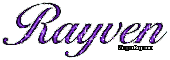 Click to get the codes for this image. Rayven Purple Glitter Name, Girl Names Free Image Glitter Graphic for Facebook, Twitter or any blog.