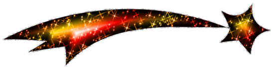 Click to get the codes for this image. Red And Yellow Shooting Star, Celestial  Stars Moons etc, Stars Free Image, Glitter Graphic, Greeting or Meme.