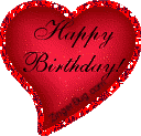 Click to get the codes for this image. Red Birthday Heart, Birthday Hearts, Hearts, Happy Birthday Free Image, Glitter Graphic, Greeting or Meme for Facebook, Twitter or any forum or blog.