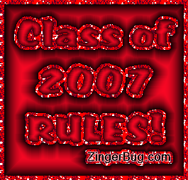 Click to get the codes for this image. Red Class Of 2007 Satin Glitter Graphic, Class Of 2007 Free glitter graphic image designed for posting on Facebook, Twitter or any forum or blog.