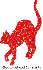 Click to get the codes for this image. Red Glitter Cat, Animals  Cats, Animals  Cats Free Image, Glitter Graphic, Greeting or Meme for Facebook, Twitter or any forum or blog.