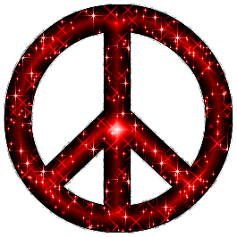 Click to get the codes for this image. Red Glitter Peace Sign With Silver Border, Peace Signs Free Image, Glitter Graphic, Greeting or Meme.