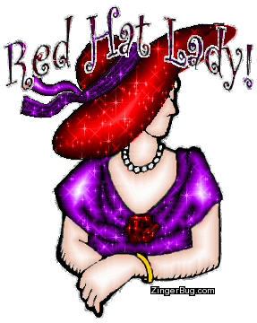 Click to get the codes for this image. Red Hat Lady Glitter, Red Hat Ladies Free Image, Glitter Graphic, Greeting or Meme for Facebook, Twitter or any blog.