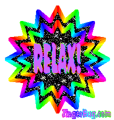 Click to get the codes for this image. Relax Rainbow Starburst, Relax Free Image, Glitter Graphic, Greeting or Meme for Facebook, Twitter or any forum or blog.