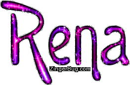 Click to get the codes for this image. Rena Pink Purple Glitter Name, Girl Names Free Image Glitter Graphic for Facebook, Twitter or any blog.