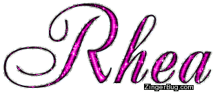 Click to get the codes for this image. Rhea Pink Glitter Name, Girl Names Free Image Glitter Graphic for Facebook, Twitter or any blog.