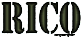 Click to get the codes for this image. Rico Army Green Glitter Name, Guy Names Free Image Glitter Graphic for Facebook, Twitter or any blog