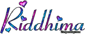 Click to get the codes for this image. Riddhima Pink And Blue Glitter Name With Hearts, Girl Names Free Image Glitter Graphic for Facebook, Twitter or any blog.
