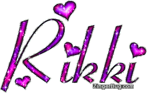 Click to get the codes for this image. Rikki Pink And Purple Glitter Name, Girl Names Free Image Glitter Graphic for Facebook, Twitter or any blog.