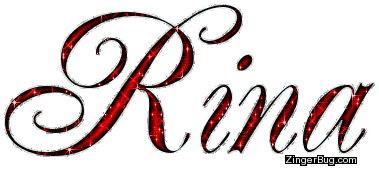 Click to get the codes for this image. Rina Red Glitter Name, Girl Names Free Image Glitter Graphic for Facebook, Twitter or any blog.