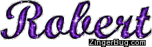 Click to get the codes for this image. Robert Purple Glitter Name, Guy Names Free Image Glitter Graphic for Facebook, Twitter or any blog