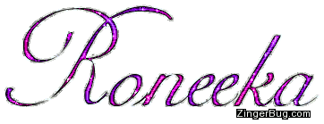 Click to get the codes for this image. Roneeka Pink Purple Glitter Name, Girl Names Free Image Glitter Graphic for Facebook, Twitter or any blog.