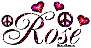 Click to get the codes for this image. Rose Red And Pink Glitter Name With Hearts And Peace, Girl Names Free Image Glitter Graphic for Facebook, Twitter or any blog.