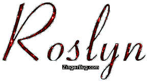 Click to get the codes for this image. Roslyn Red Glitter Name, Girl Names Free Image Glitter Graphic for Facebook, Twitter or any blog.