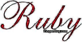 Click to get the codes for this image. Ruby Red Glitter Name, Girl Names Free Image Glitter Graphic for Facebook, Twitter or any blog.