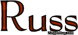 Click to get the codes for this image. Russ Orange Glitter Name, Guy Names Free Image Glitter Graphic for Facebook, Twitter or any blog
