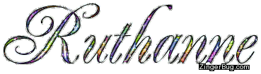 Click to get the codes for this image. Ruthanne Multi Colored Glitter Name, Girl Names Free Image Glitter Graphic for Facebook, Twitter or any blog.