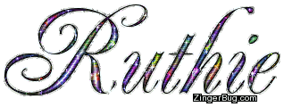 Click to get the codes for this image. Ruthie Multi Colored Glitter Name, Girl Names Free Image Glitter Graphic for Facebook, Twitter or any blog.
