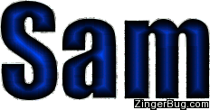 Click to get the codes for this image. Sam Blue Glitter Name, Guy Names Free Image Glitter Graphic for Facebook, Twitter or any blog
