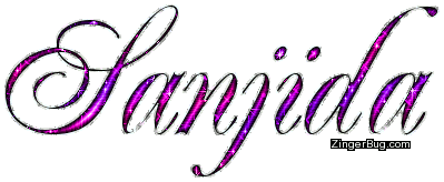 Click to get the codes for this image. Sanjida Pink Purple Glitter Name, Girl Names Free Image Glitter Graphic for Facebook, Twitter or any blog.