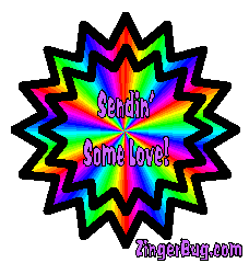 Click to get the codes for this image. Sendin Some Love Rainbow, Showin Some Love Free Image, Glitter Graphic, Greeting or Meme for any Facebook, Twitter or any blog.