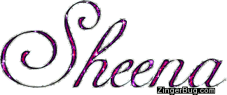 Sheena Pink Glitter Name Glitter Graphic, Greeting, Comment, Meme or GIF