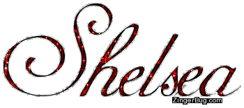 Click to get the codes for this image. Shelsea Red Glitter Name, Girl Names Free Image Glitter Graphic for Facebook, Twitter or any blog.