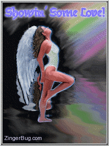 Click to get the codes for this image. Showin Love Angel Reflection, Angels Fairies and Mermaids, Showin Some Love Free Image, Glitter Graphic, Greeting or Meme for any Facebook, Twitter or any blog.