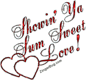 Click to get the codes for this image. Showin Ya Some Sweet Love Red Glitter, Showin Some Love Free Image, Glitter Graphic, Greeting or Meme for any Facebook, Twitter or any blog.