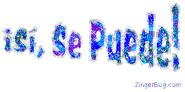 Click to get the codes for this image. Si Se Puede Glitter Text, Spanish Free Image, Glitter Graphic, Greeting or Meme for Facebook, Twitter or any blog.