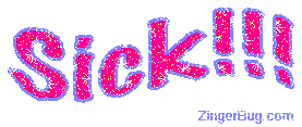 Click to get the codes for this image. Sick Pink Purple Glitter Wiggle Glitter Text, Sick Free Image, Glitter Graphic, Greeting or Meme for Facebook, Twitter or any forum or blog.