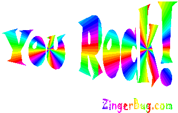 Click to get the codes for this image. You Rock Rainbow Animated Text, You Rock Free Image, Glitter Graphic, Greeting or Meme for any Facebook, Twitter or any blog.