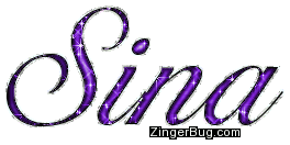 Click to get the codes for this image. Sina Purple Glitter Name, Girl Names Free Image Glitter Graphic for Facebook, Twitter or any blog.